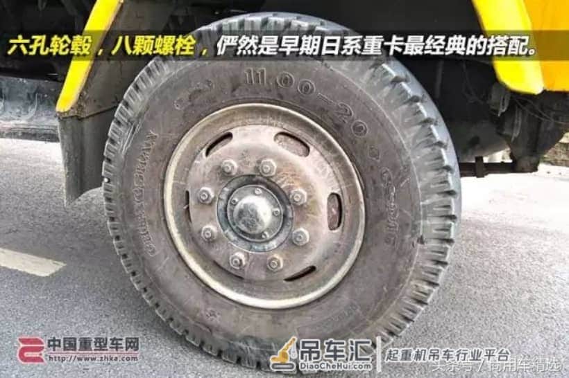 经典日系长头重卡 上世纪80年代三菱扶桑NP系列长头多田野吊车