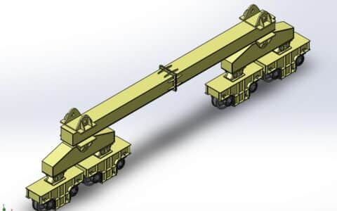 双梁起重机3D模型图纸 Solidworks设计