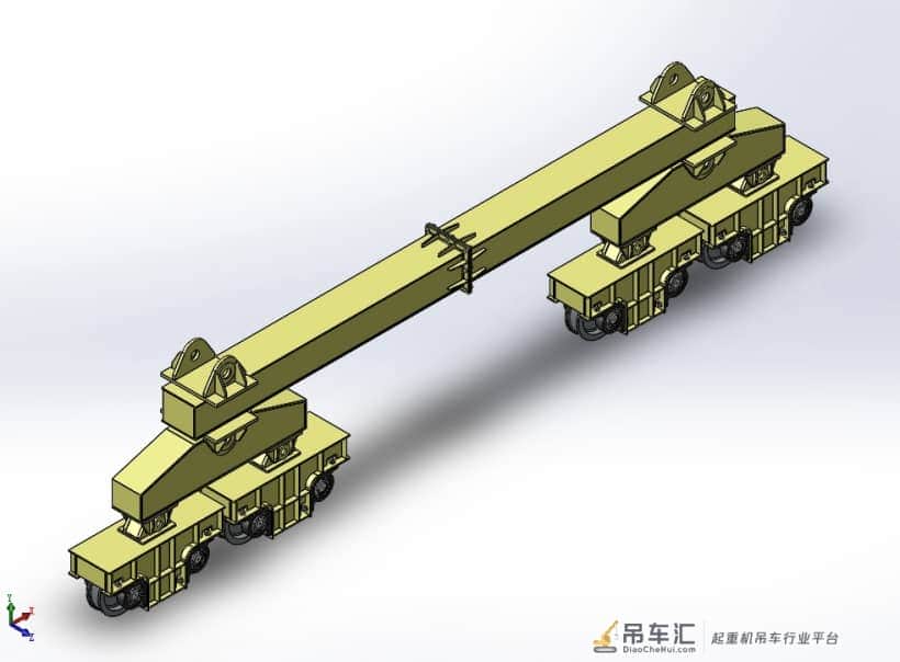 双梁起重机3D模型图纸 Solidworks设计