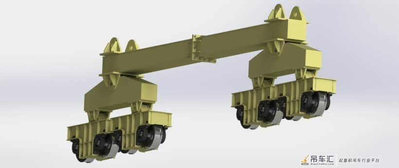 双梁起重机3D模型图纸 Solidworks设计