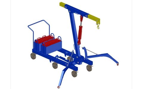 MFC750-KS小型移动吊车3D模型图纸 dwg格式