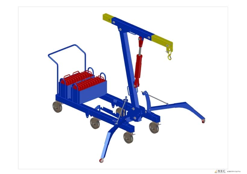 MFC750-KS小型移动吊车3D模型图纸 dwg格式