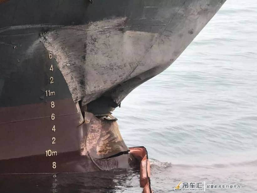 惊悚!基隆港桥式起重机倒塌 货柜散落掉满地 肇事船惨状曝光