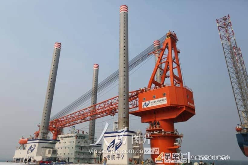 青岛:国内起重量最大的风电施工平台今天交付