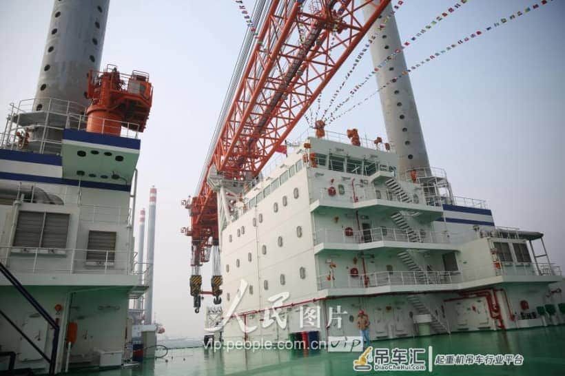 青岛:国内起重量最大的风电施工平台今天交付