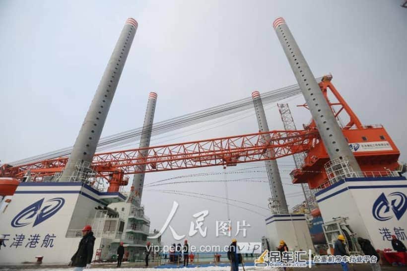 青岛:国内起重量最大的风电施工平台今天交付