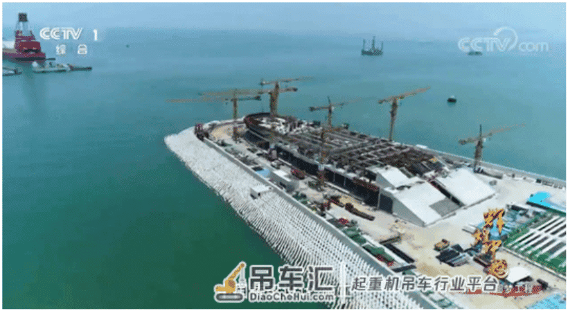 壮观！中联重科近70台塔机参建港珠澳大桥 展中国高端装备力量