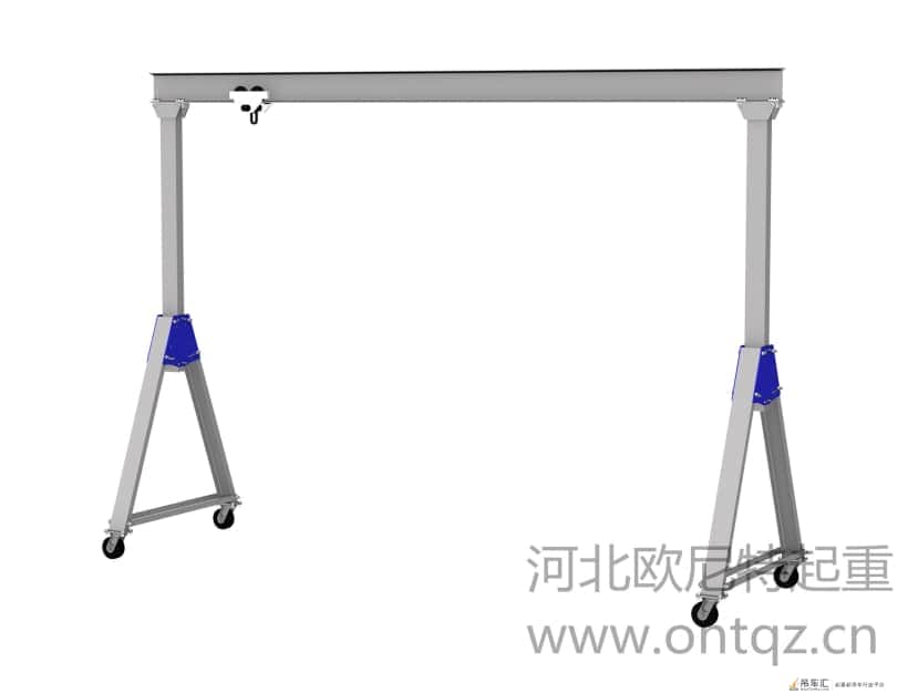YT型小型铝合金龙门吊与普通钢制小型龙门吊之间的区别