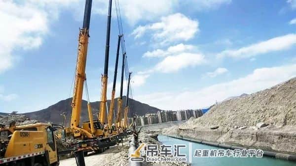 海拔4000米!拉萨河岸20台徐工起重机构筑亮丽风景线