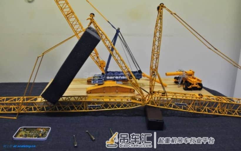 利勃海尔LR1600履带式起重机模型 –(5)吊臂完成
