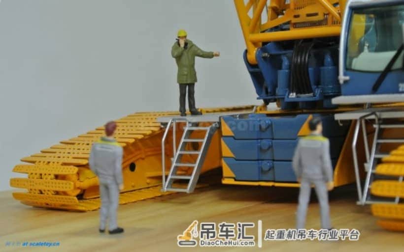 利勃海尔LR1600履带式起重机模型 –(6)吊钩,开工!