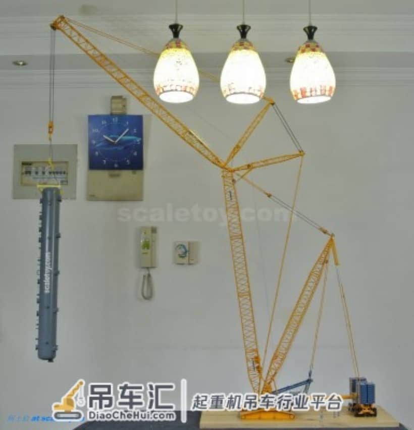 利勃海尔LR1600履带式起重机模型 –(6)吊钩,开工!
