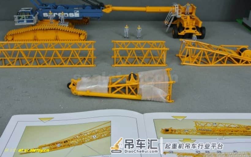 利勃海尔LR1600履带式起重机模型 –（4）吊臂初装