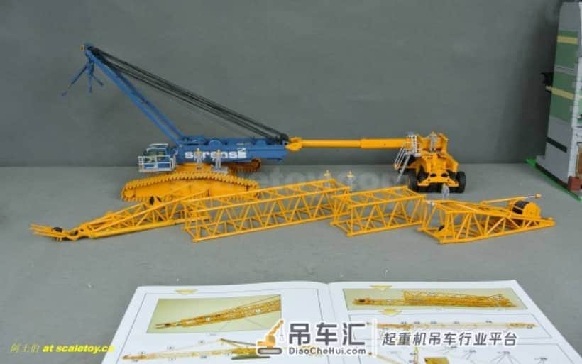 利勃海尔LR1600履带式起重机模型 –(4)吊臂初装
