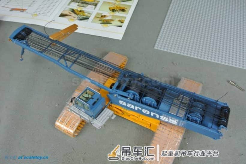 利勃海尔LR1600履带式起重机模型 –(2)主车穿线