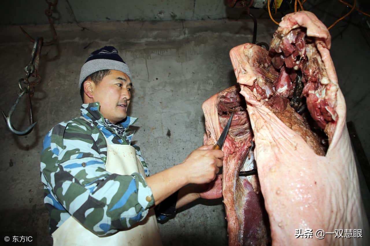 夫妻俩用起重机做脆皮烤猪,经验不足,一头猪掉到炉底,全烤糊了