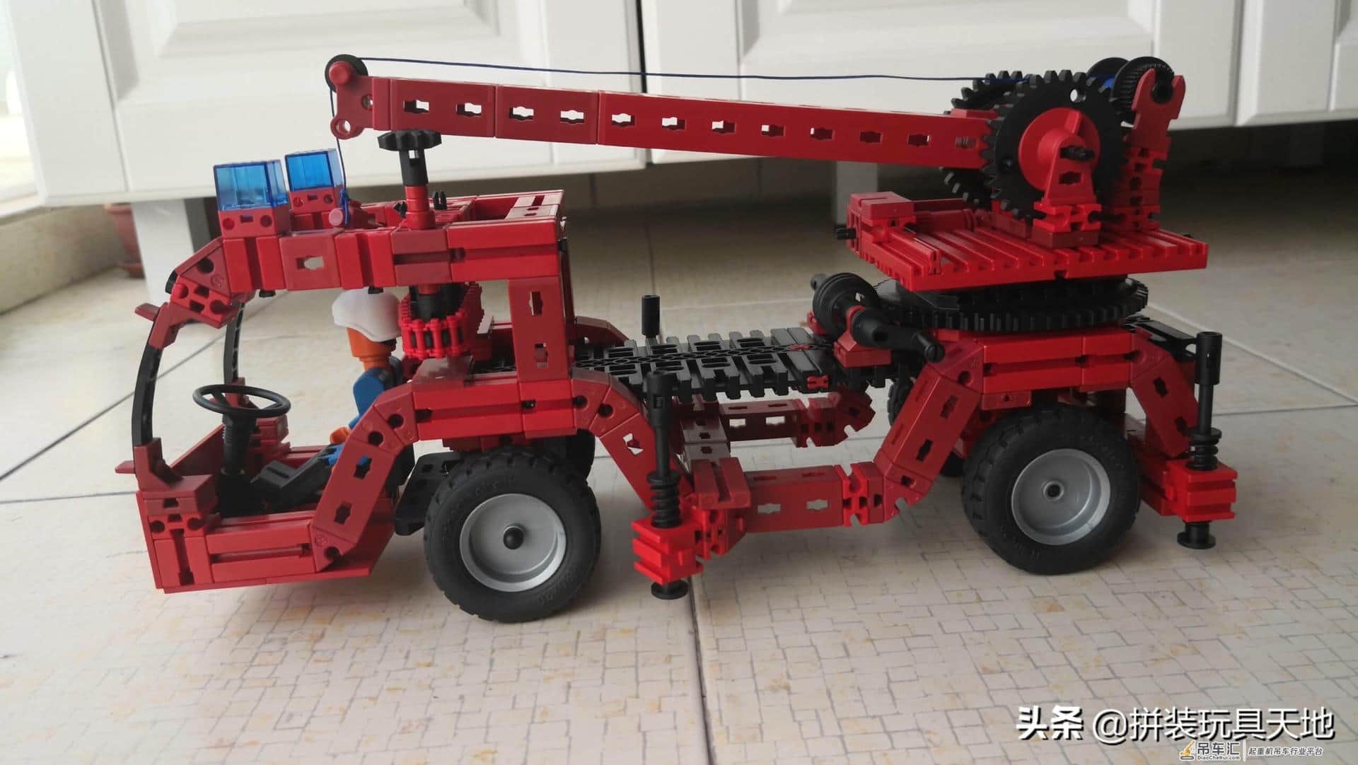 德国乐高fischertechnik慧鱼车辆系列消防用起重机