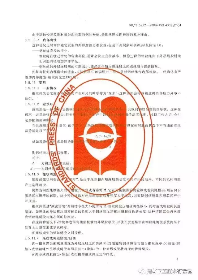 GBT5972-2009起重机 钢丝绳 保养、维护、安装、检验和报废