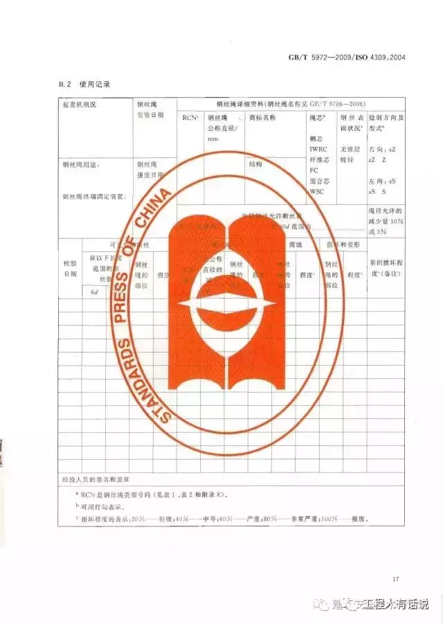 GBT5972-2009起重机 钢丝绳 保养、维护、安装、检验和报废