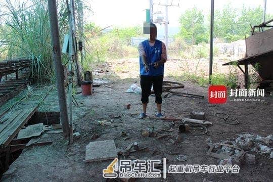 大胆收荒匠,大白天带着起重机盗窃 偷不走叫来挖机被抓现行