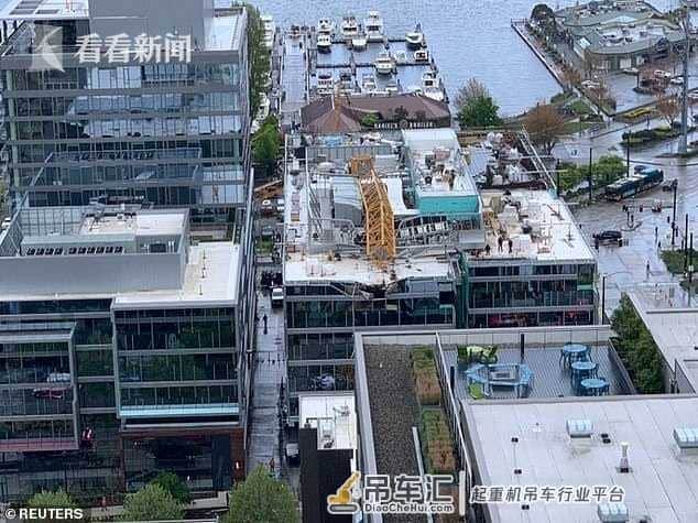 视频｜谷歌在建大楼起重机折断 砸中地面6辆车致4死3伤