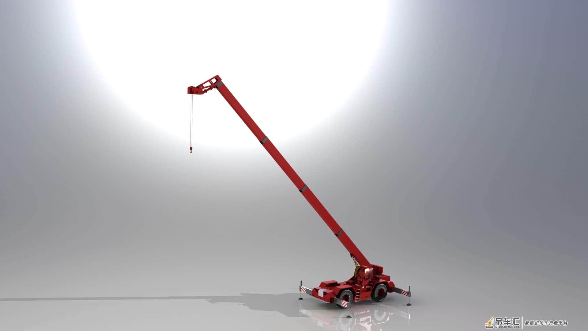 Verreiker小型四轮吊车模型3D图纸 Solidworks设计