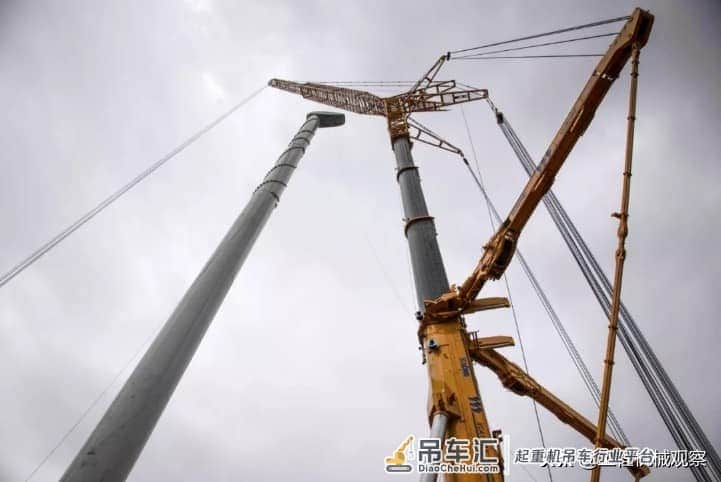 世界记录140米,陆上风电安装高度之最徐工1600吨起重机打造