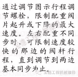 汽车起重机大吨位配重油缸动作维修案例