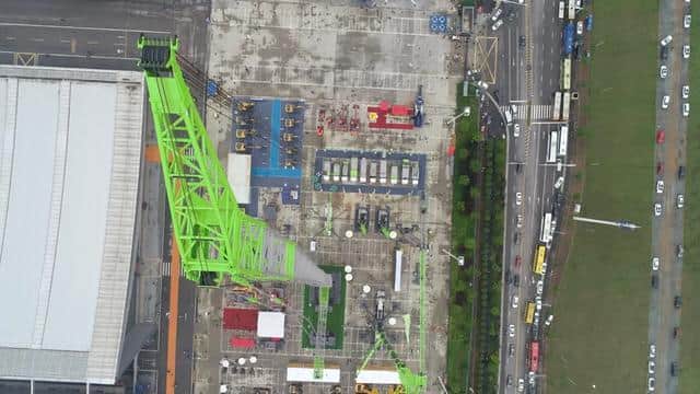 2019长沙国际工程机械展览中最大型的设备——中联重科ZCC9800W履带式起重机
