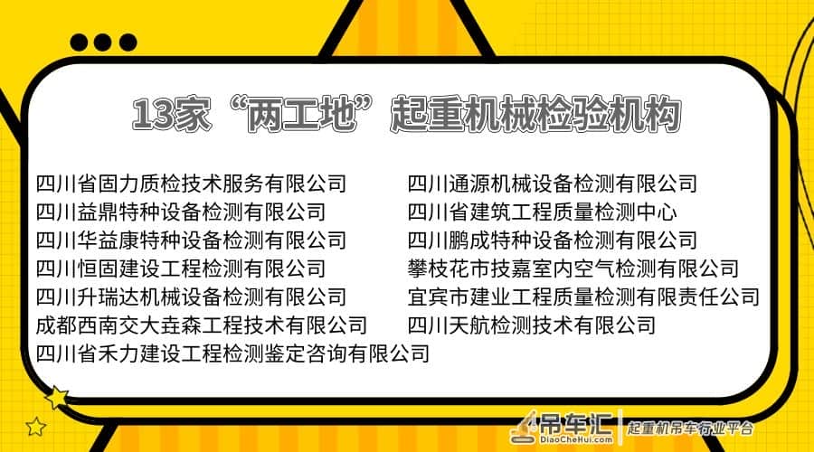 四川26家起重机械相关企业和检验机构存问题↓