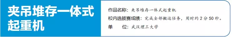 第四届中国大学生起重机创意大赛 武汉理工大学选拔赛顺利落幕