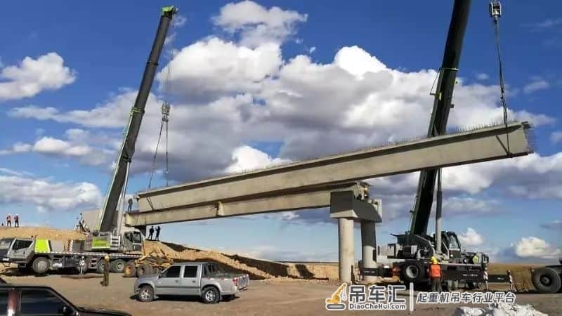 中联重科起重机助力绥满高速海满段公路梁板架设项目顺利进行