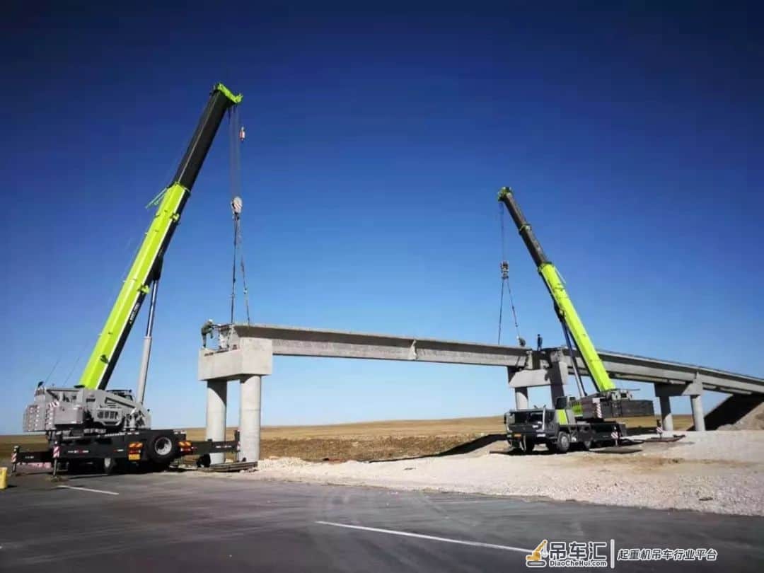 中联重科起重机助力绥满高速海满段公路梁板架设项目顺利进行