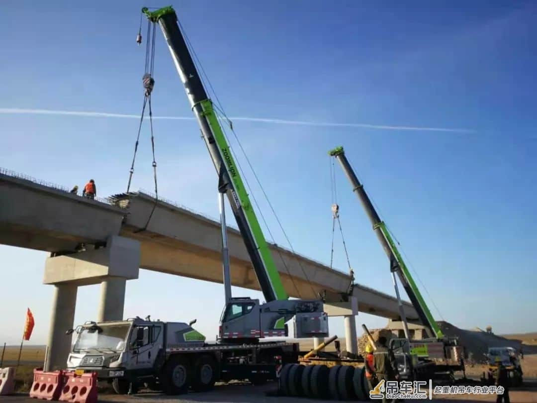 中联重科起重机助力绥满高速海满段公路梁板架设项目顺利进行