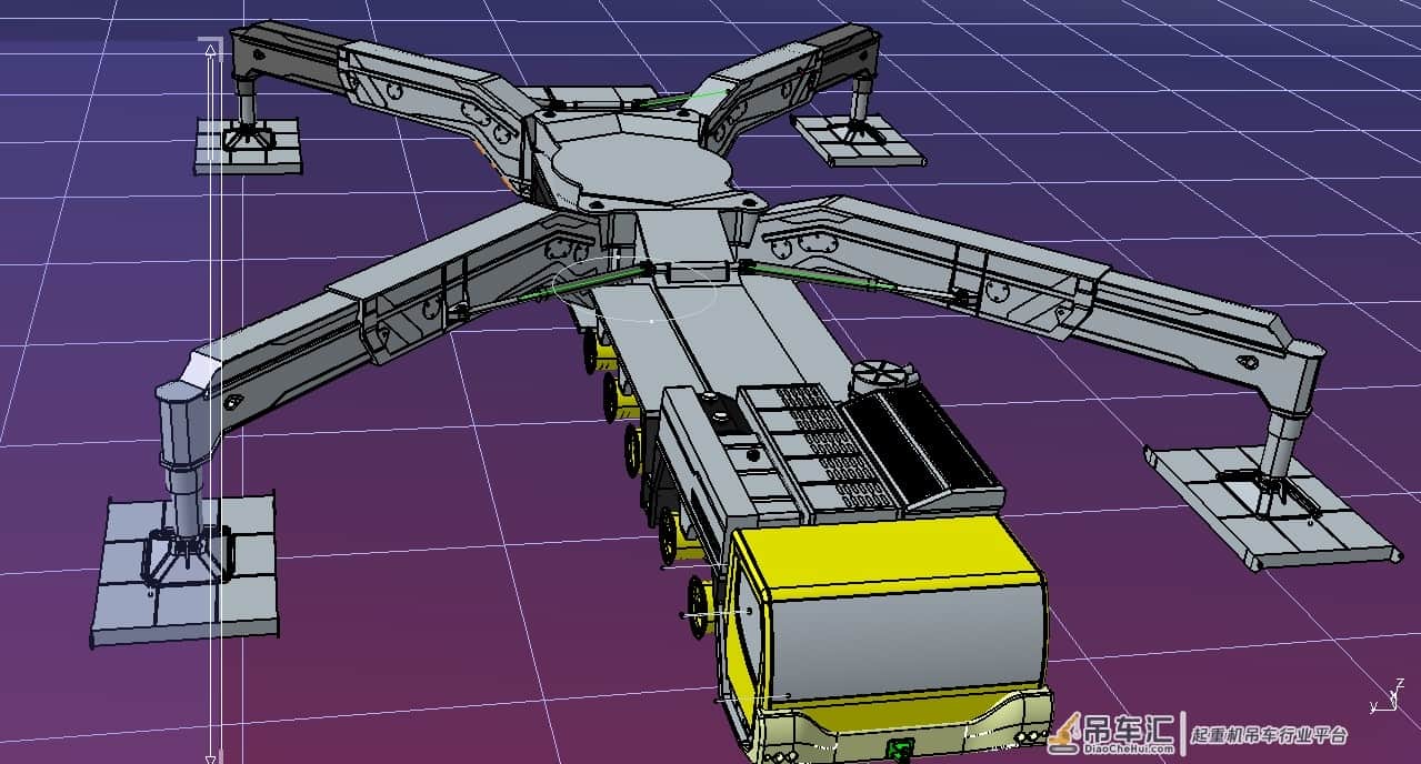 LIEBHERR LTM 11200新型轮式起重机底盘模型3D图纸 IGS格式