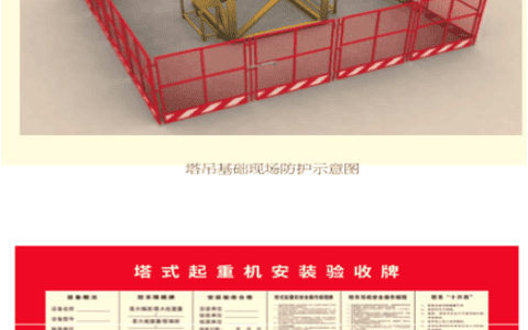 施工现场塔吊基础、塔吊附着装置及吊篮防护做法