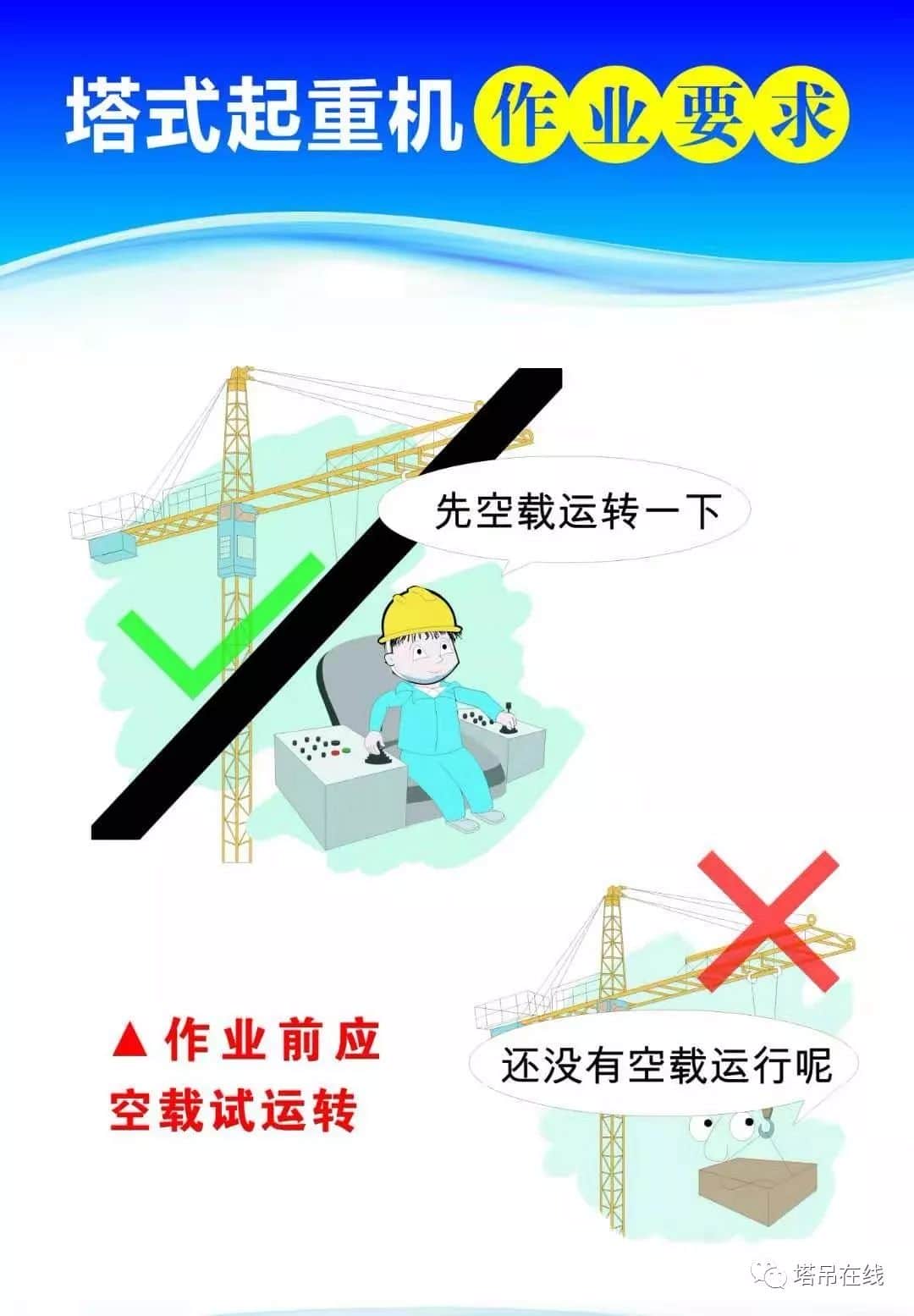 塔式起重机作业要求高清挂图