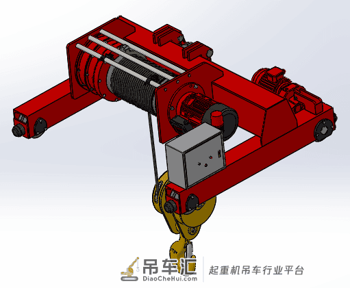 Palan天车又称桥式起重机3D数模图纸 STEP格式