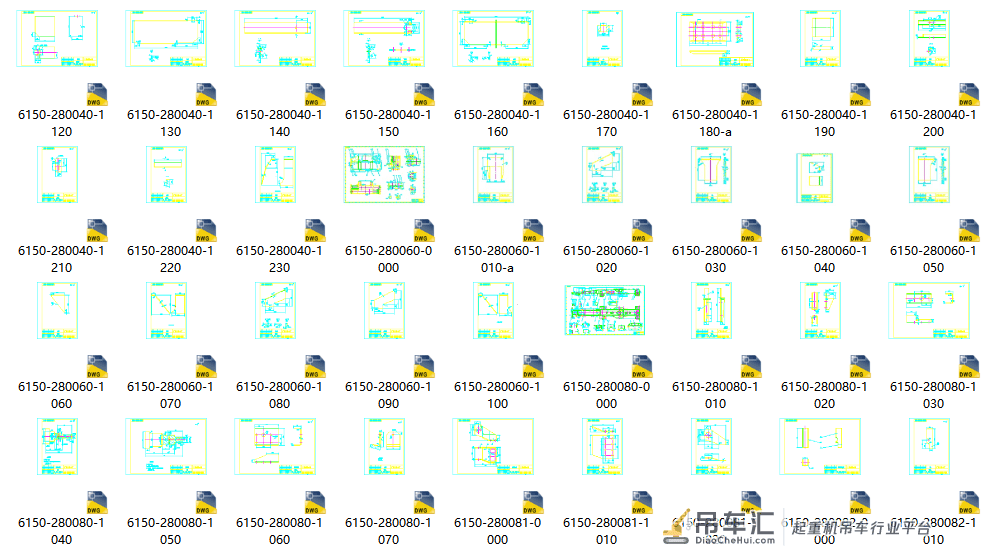 终于找到这套完整版汽车起重机CAD图纸了，全套分享给大家