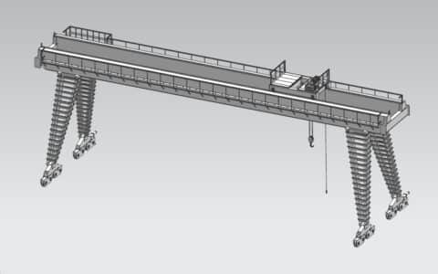 龙门式起重机3D数模图纸 UG设计