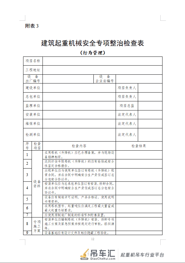 住建新动向丨住建厅、省市场监管局联合启动建筑起重机械安全专项整治两年行动