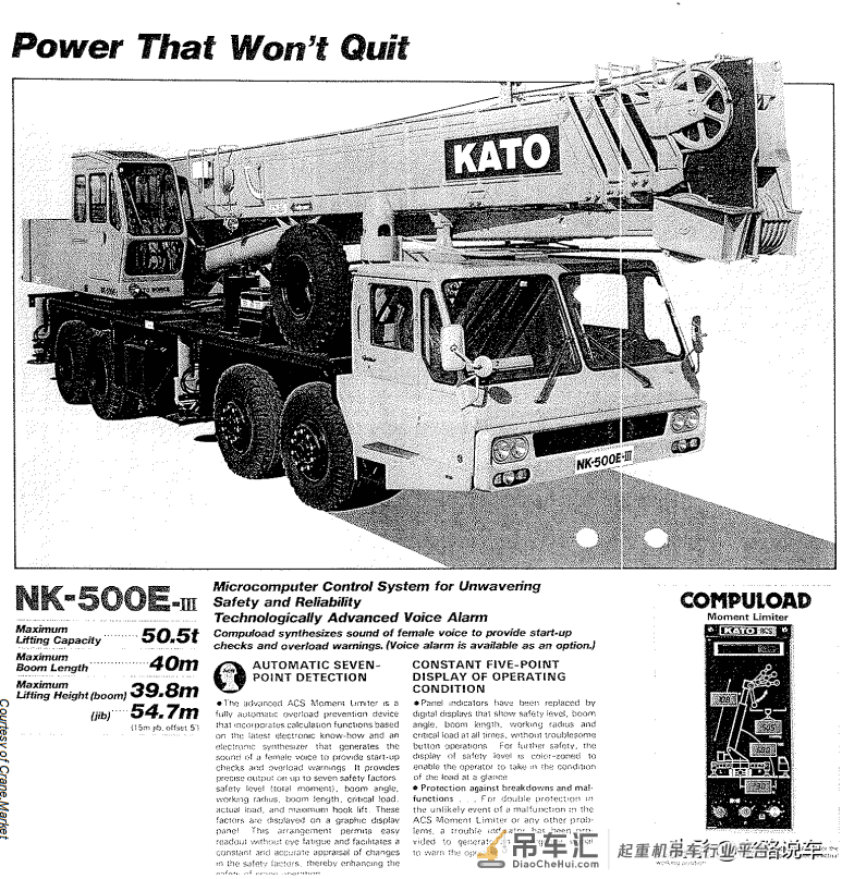 老骥伏枥 20多年的加藤KATO NK-500E-Ⅲ吊车