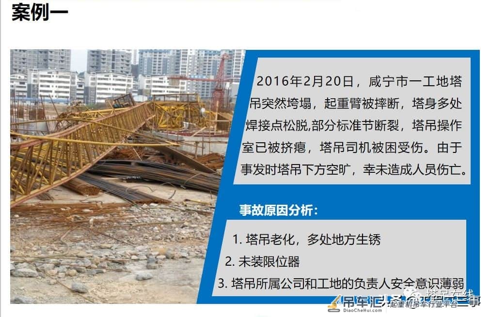 塔式起重机安全教育培训及事故案例分析