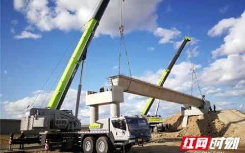 中联重科起重机助建绥满高速 性能卓越、施工高效备受赞誉