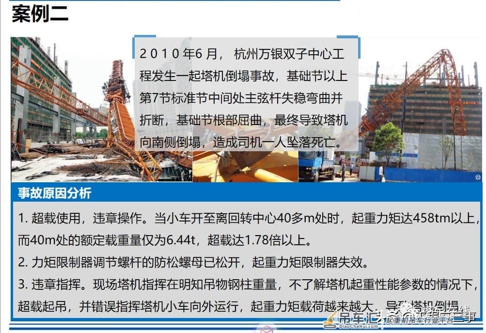 塔式起重机安全教育培训及事故案例分析