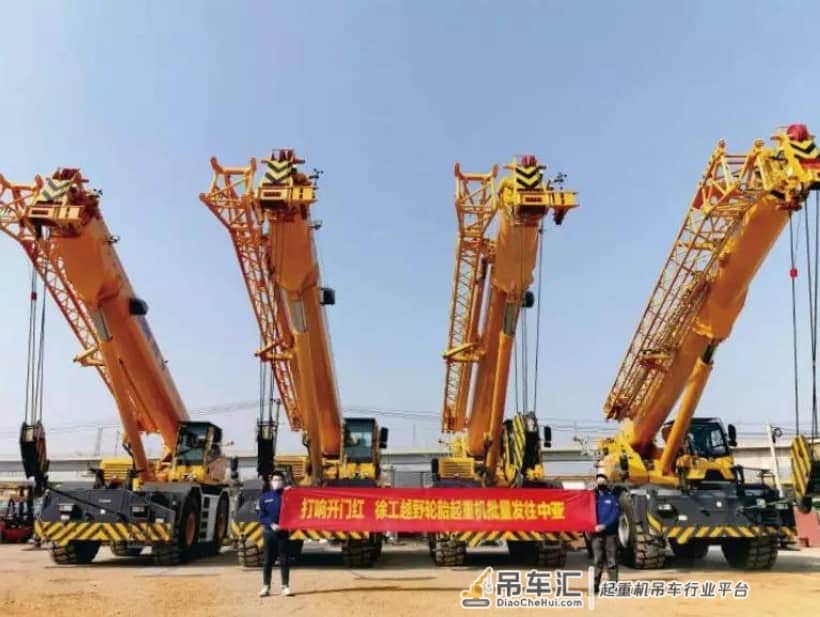 越野轮胎吊再次批量出口海外！两次批量采购，徐工魅力何在？