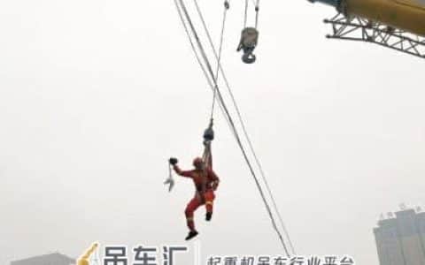 消防员空中救白鹭 白鹭被线缆上的鱼线缠住，倒挂空中挣扎 商洛市民开来吊车，与消防员合力空中救援