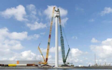 海上风电巨无霸！GE “Haliade-X 12 MW”型风力发电机在荷兰被架起！