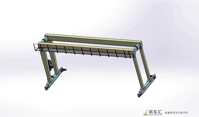 gantry crane门式起重机简易结构3D图纸 IGS格式