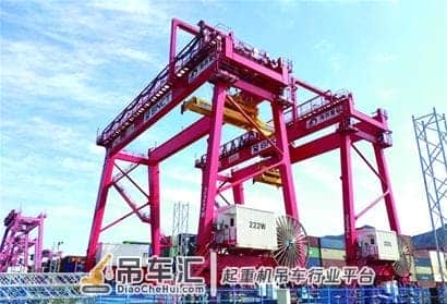 海西重机两台自动化轨道吊交付釜山新港